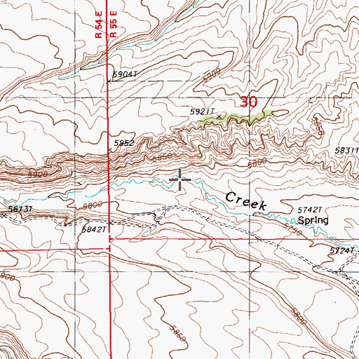 Topographic Map of Cottonwood Draw, NV