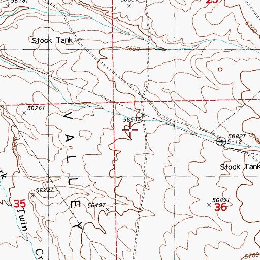 Topographic Map of Hardys Station (historical), NV