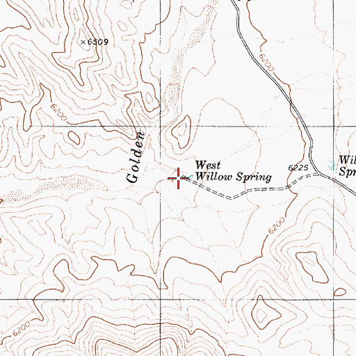 Topographic Map of West Willow Spring, NV