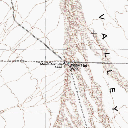 Topographic Map of Kibby Flat Well, NV