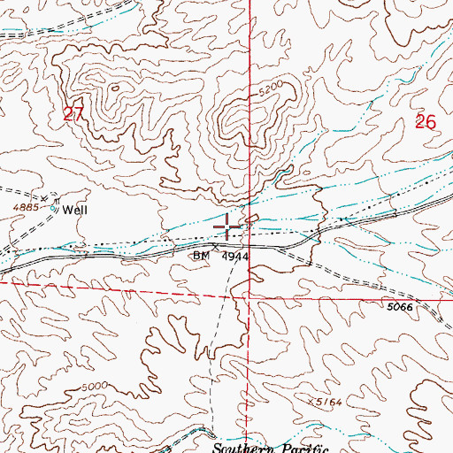 Topographic Map of Cinnabar Canyon, NV