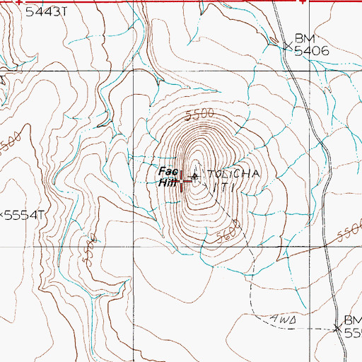Topographic Map of Fac Hill, NV