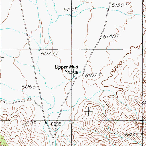 Topographic Map of Upper Mud Spring, NV