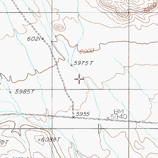 Topographic Map of Woodchopper Canyon, NV