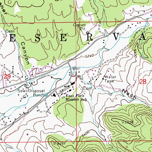Topographic Map of Nash Canyon, AZ