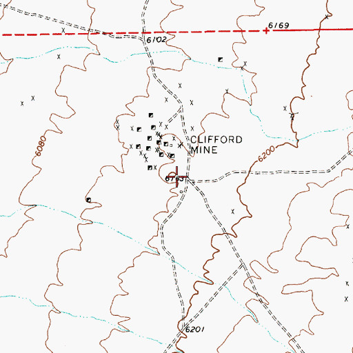 Topographic Map of Helena (historical), NV