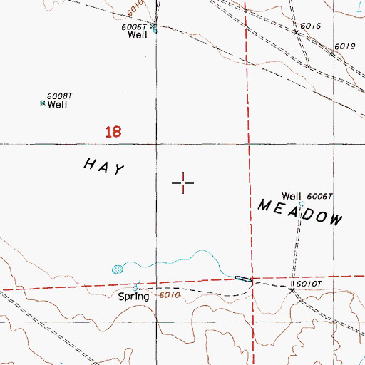 Topographic Map of Hay Meadow, NV