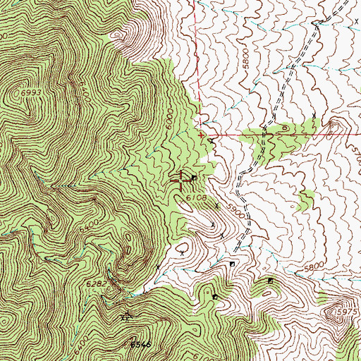 Topographic Map of Baker Mine, NV