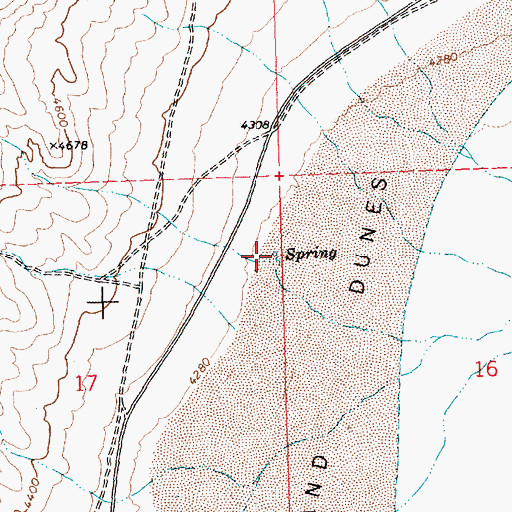 Topographic Map of Salt Spring, NV