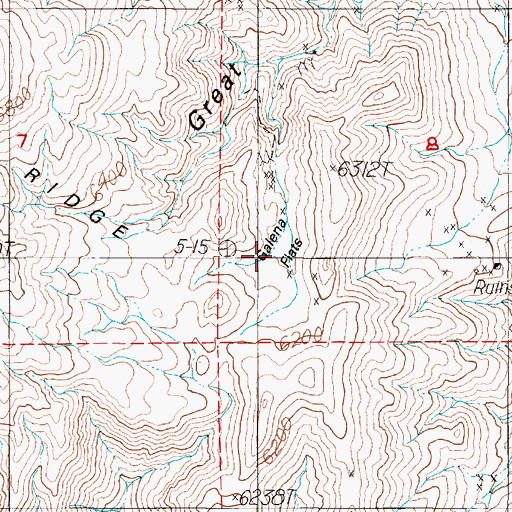 Topographic Map of Galena Flats, NV