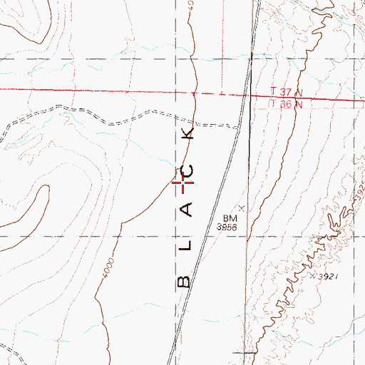 Topographic Map of Cottonwood Creek, NV