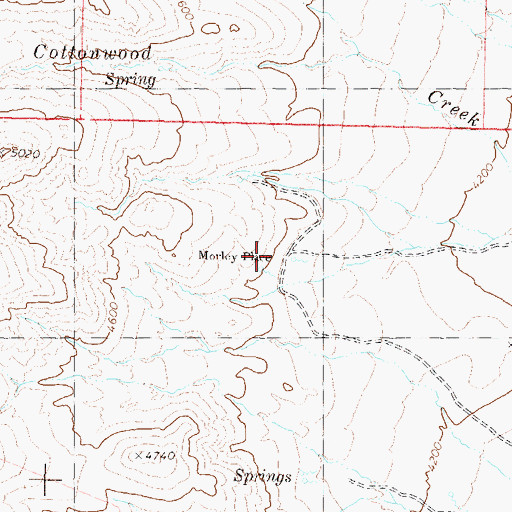 Topographic Map of Morley Place, NV