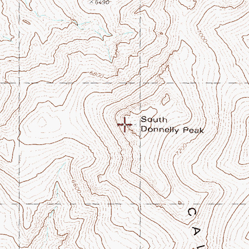 Topographic Map of South Donnelly Peak, NV