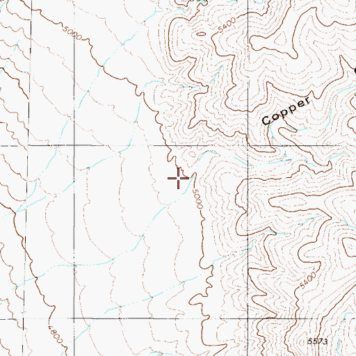 Topographic Map of Copper Canyon, NV