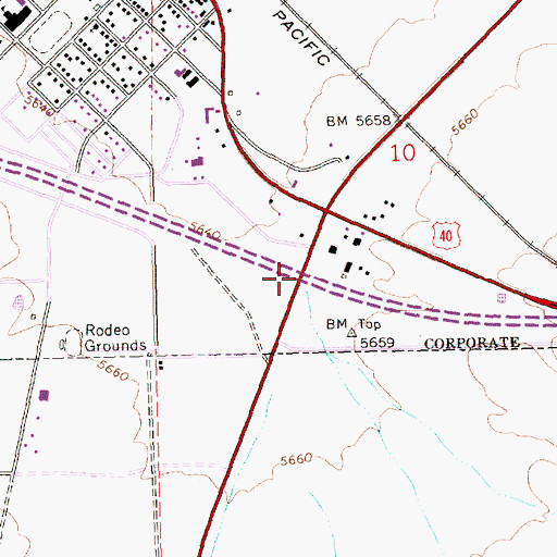Topographic Map of US93/East Wells Interchange, NV