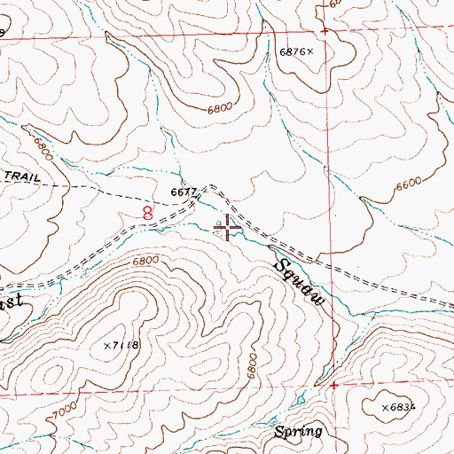 Topographic Map of North Fork Squaw Creek, NV