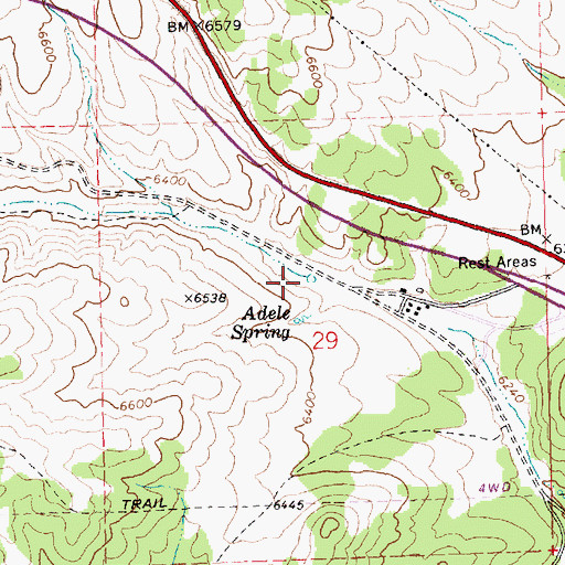 Topographic Map of Pierces Creek, NV
