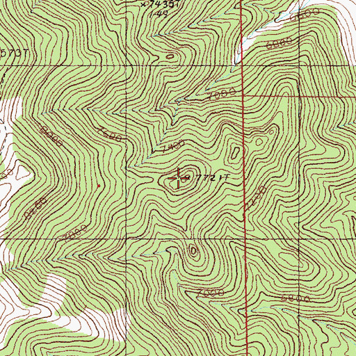 Topographic Map of Twin Peaks, NV