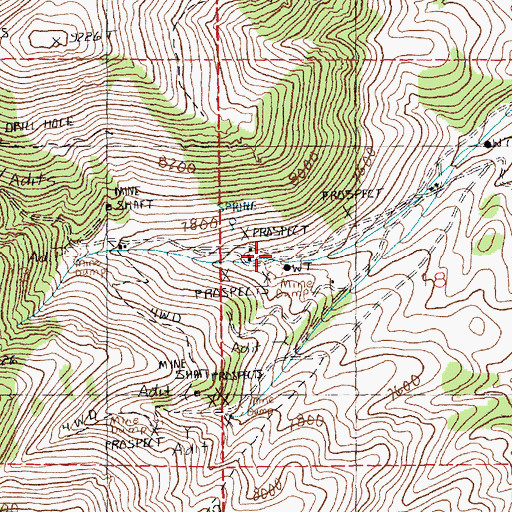 Topographic Map of Starr King (historical), NV