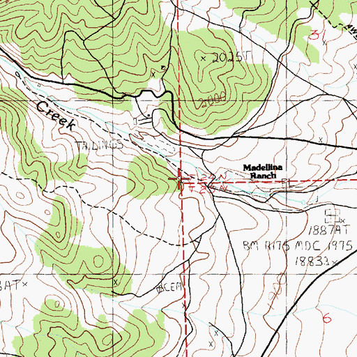 Topographic Map of Cherry Creek Canyon, NV