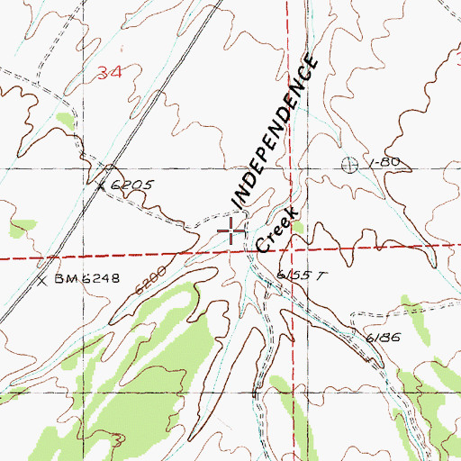 Topographic Map of East Caon Creek, NV