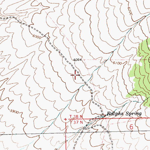 Topographic Map of Johnson Ranch, NV