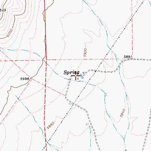 Topographic Map of Town Creek Spring, NV