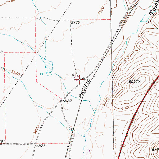 Topographic Map of Hopkins Ranch, NV