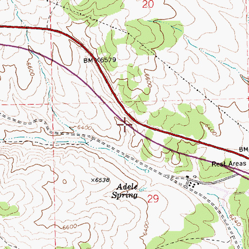 Topographic Map of Pequop Maintenance Station, NV