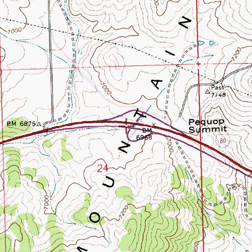 Topographic Map of Summit Interchange, NV