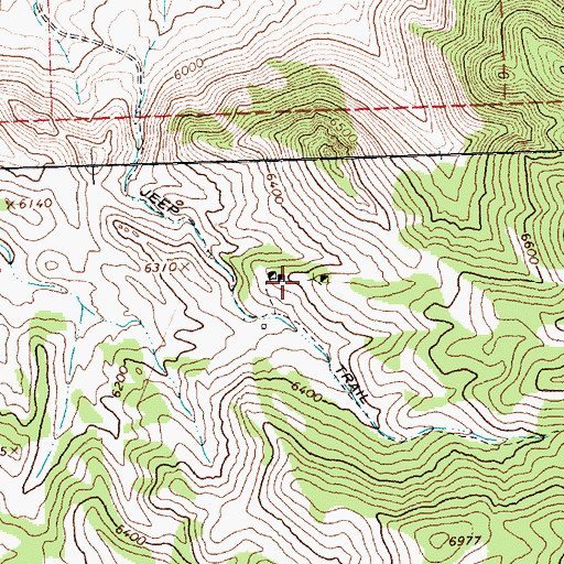 Topographic Map of Lost Hope Mine, NV
