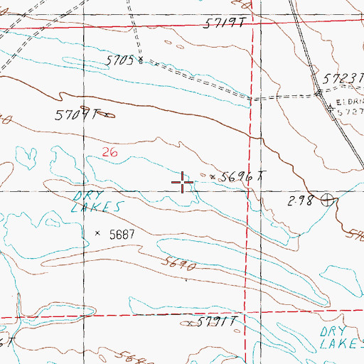 Topographic Map of Eldridge Well, NV