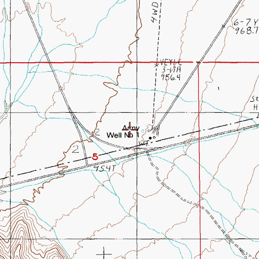 Topographic Map of Army Well Number 1, NV