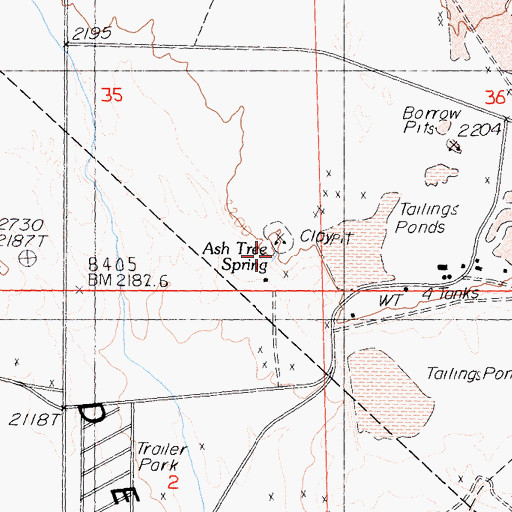 Topographic Map of Ash Tree Spring, NV