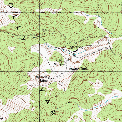 Topographic Map of Victoria (historical), NV