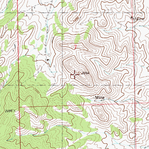 Topographic Map of Sharp Peak, NV