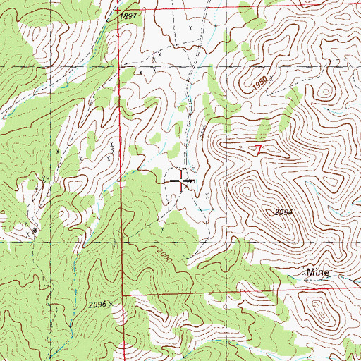 Topographic Map of Bronco Mine, NV