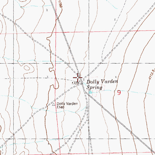 Topographic Map of Dolly Varden (historical), NV