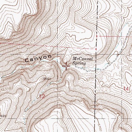 Topographic Map of McConnel Spring, NV