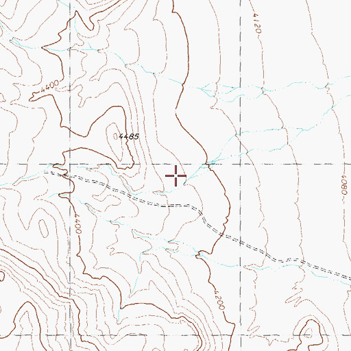 Topographic Map of Cherry Creek, NV