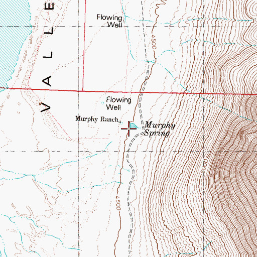 Topographic Map of Murphy Spring, NV