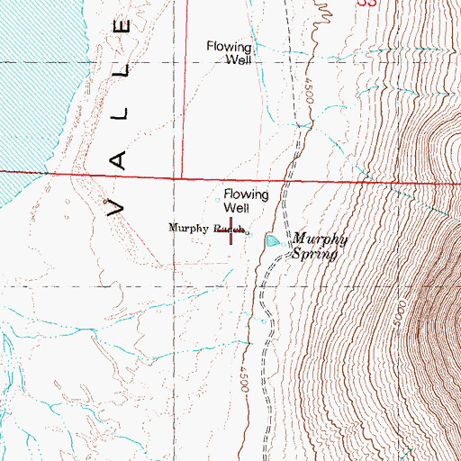 Topographic Map of Murphy Ranch, NV