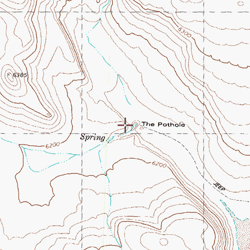 Topographic Map of The Pothole, NV