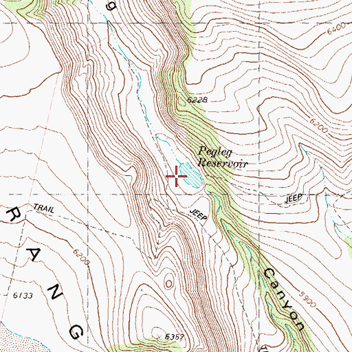 Topographic Map of Pegleg Reservoir, NV