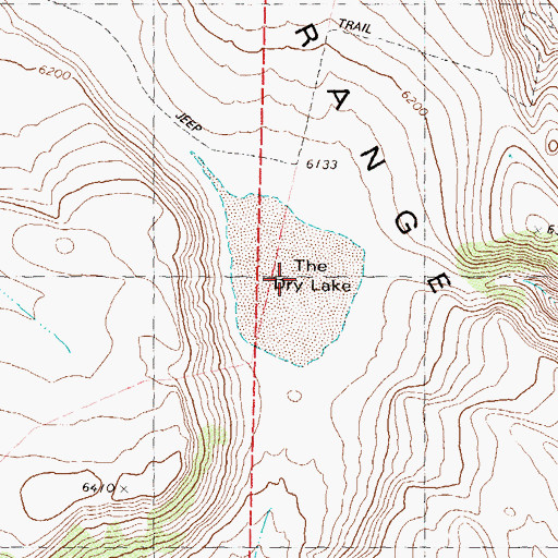 Topographic Map of The Dry Lake, NV