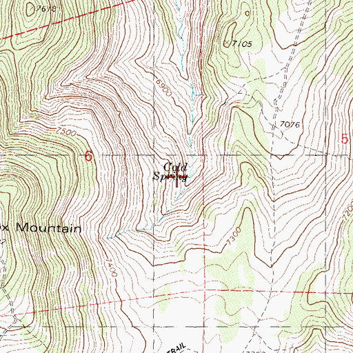 Topographic Map of Cold Spring, NV