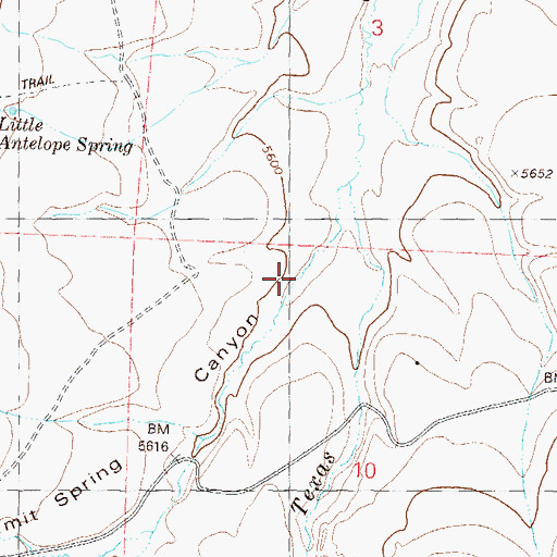 Topographic Map of Summit Spring Canyon, NV