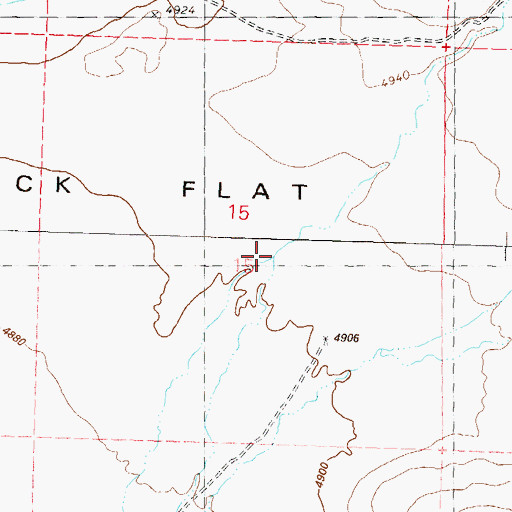 Topographic Map of No Savvy Creek, NV