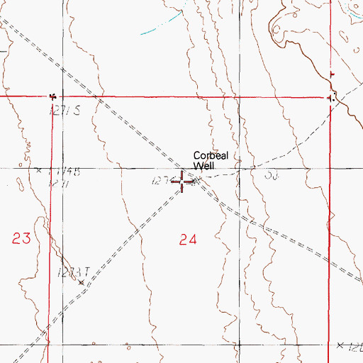 Topographic Map of Corbeal Well, NV