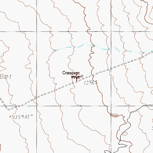 Topographic Map of Crescent Well, NV